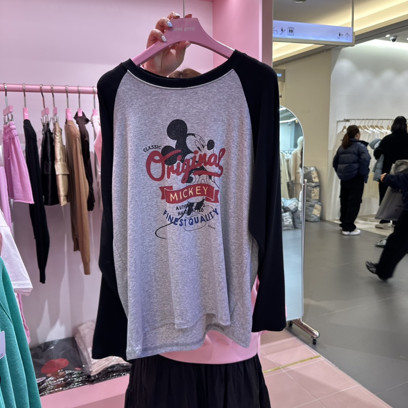 LOVE PINK韓國代購女士新款時尚休閑熱賣推薦25春夏長袖T恤LOVE PINK長袖T恤圖色3