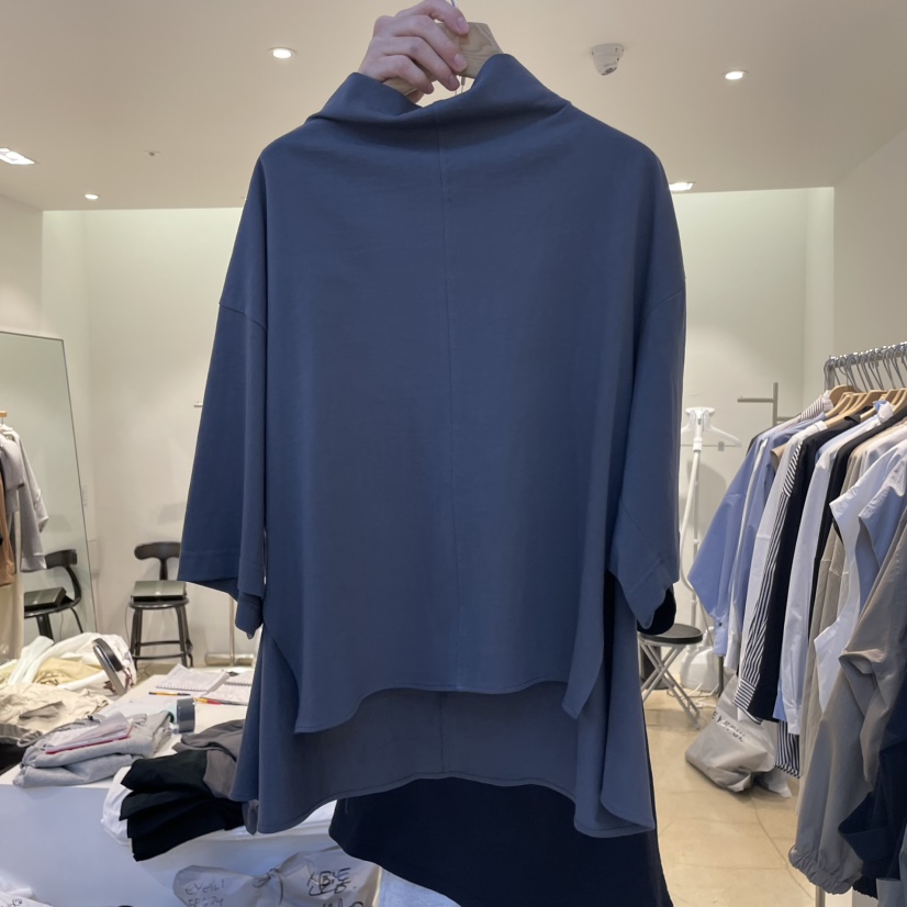 EYEFUL-Q韓國代購女裝新品推薦職業真品25春夏長袖T恤高領eyeful長袖T恤圖色2