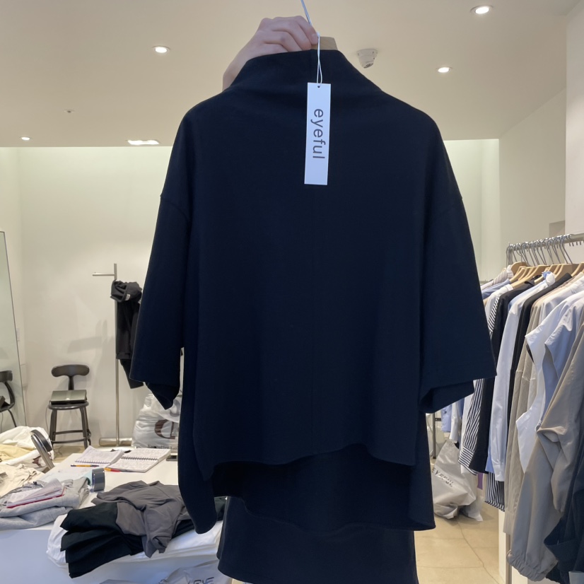 EYEFUL-Q韓國代購女裝新品推薦職業真品25春夏長袖T恤高領eyeful長袖T恤圖色3