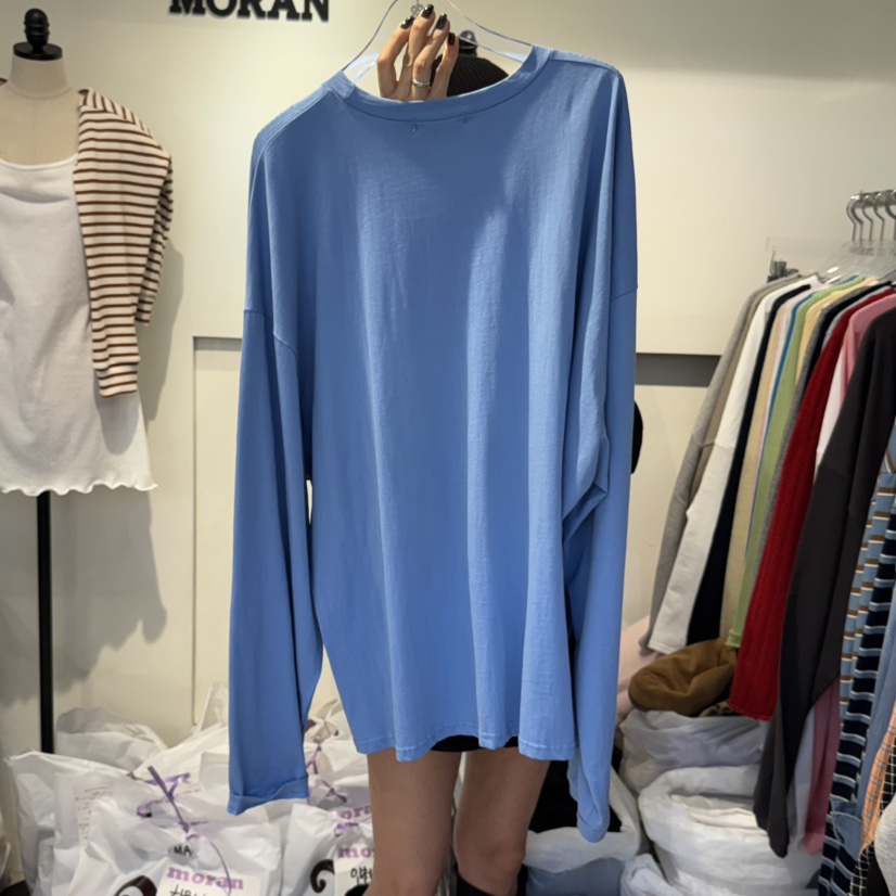MORAN東大門實拍女士新品25春夏熱賣人氣職業時尚休閑長袖T恤MORAN/MOSCO長袖T恤