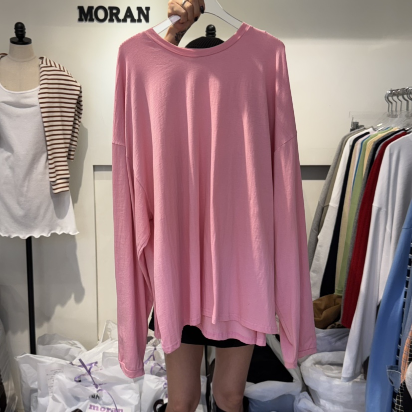 MORAN東大門實拍女士新品25春夏熱賣人氣職業時尚休閑長袖T恤MORAN/MOSCO長袖T恤圖色3