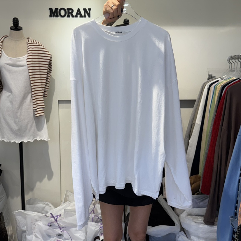 MORAN東大門實拍女士新品25春夏熱賣人氣職業時尚休閑長袖T恤MORAN/MOSCO長袖T恤圖色4