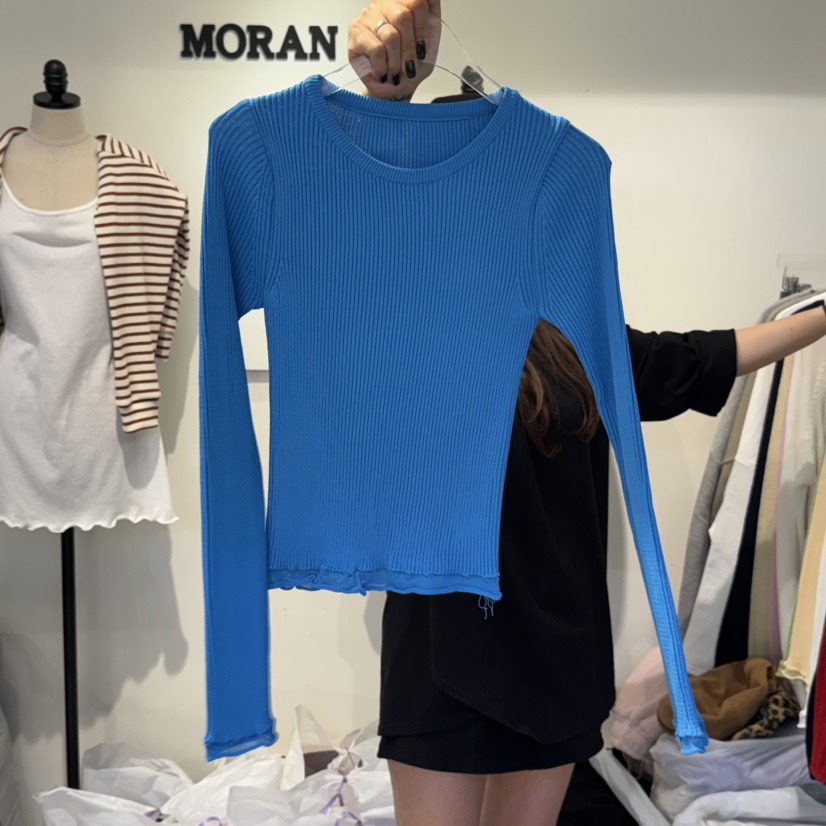 MORAN東大門直郵女士新品休閑推薦25春夏職業人氣時尚長袖T恤MORAN/MOSCO長袖T恤圖色4