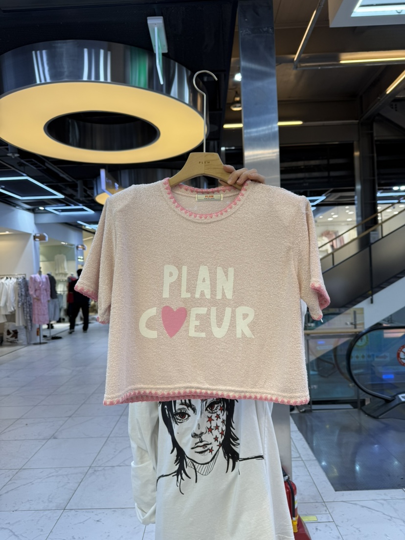 PLUM-q韓國直郵女裝新款熱賣真品人氣職業推薦25春夏休閑T恤PLUMT恤圖色2