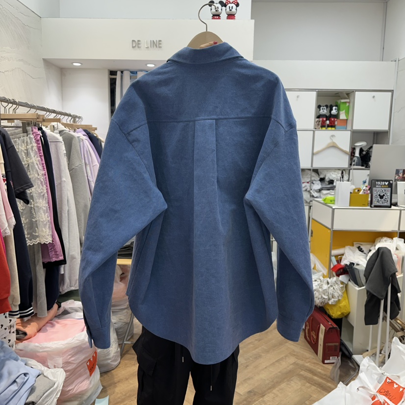 DE LINE韓國直郵女裝新款25春夏人氣職業真品時尚襯衫蕾絲衫DE LINE襯衫/蕾絲衫