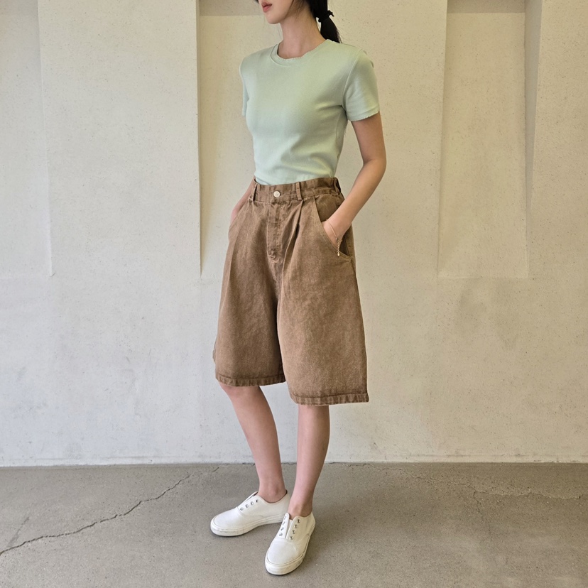 LA BLOOM韓國代購女裝新品推薦25春夏人氣熱賣休閑時尚短褲La Bloom短褲