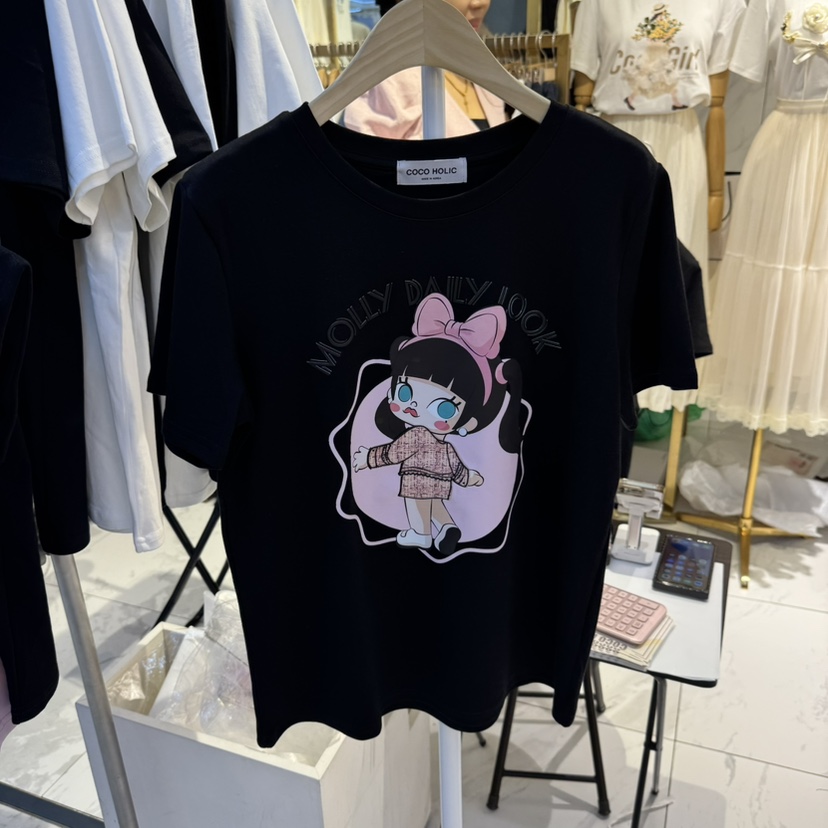 COCO HOLIC東大門直郵女裝新品熱賣真品25春夏人氣推薦T恤COCO HOLICT恤圖色2
