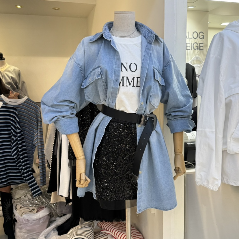 MORAN東大門實拍女士新款時尚職業25春夏休閑人氣襯衫蕾絲衫MORAN/MOSCO襯衫/蕾絲衫