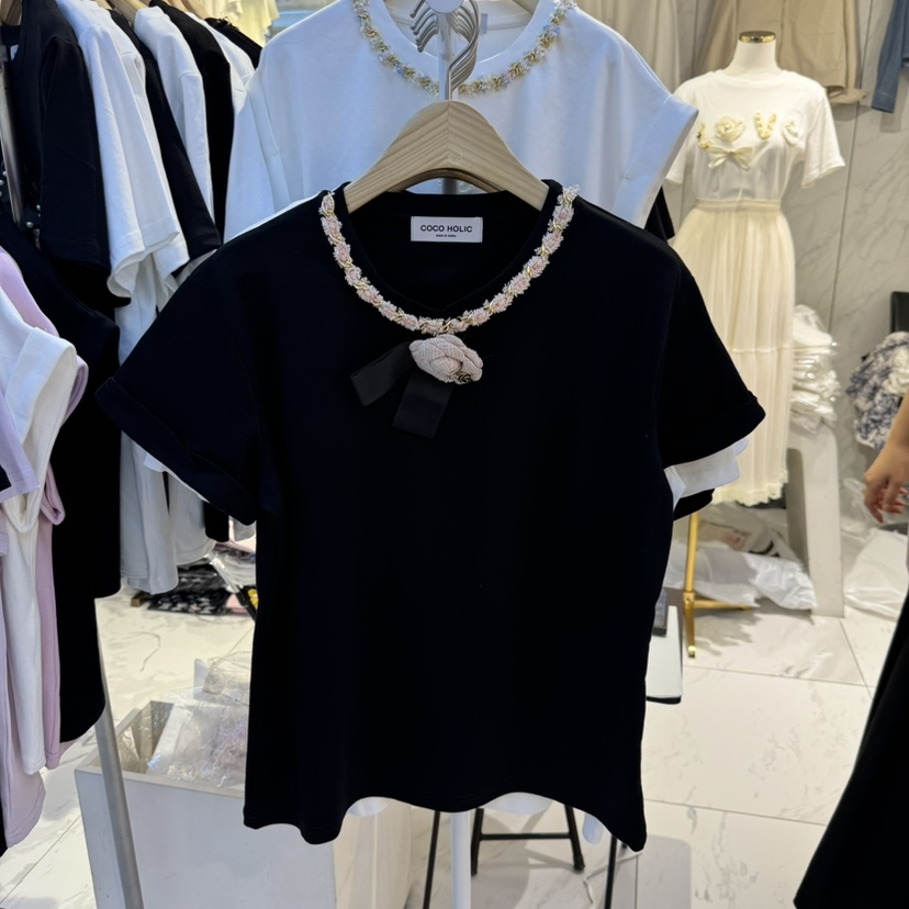 COCO HOLIC東大門代購女裝新款熱賣推薦時尚25春夏人氣T恤COCO HOLICT恤圖色2