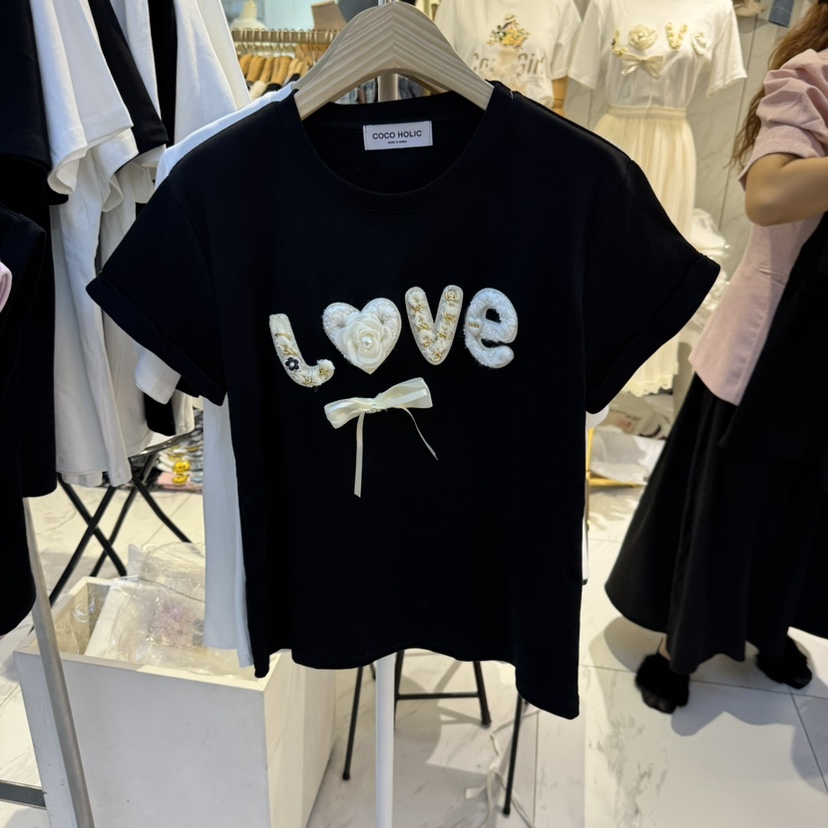 COCO HOLIC東大門代購女士新品熱賣時尚人氣休閑25春夏T恤COCO HOLICT恤圖色2