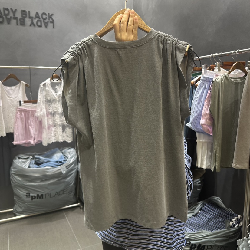 LADYBLACK韓國直郵女裝新品25春夏真品職業熱賣時尚休閑T恤LADYBLACKT恤