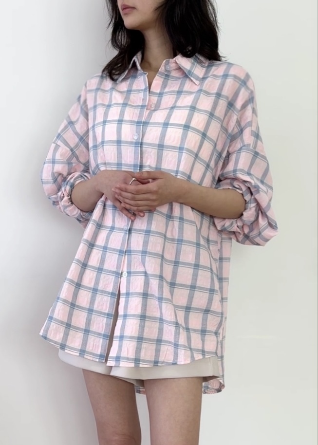 CLASSY-O韓國代購女裝新款推薦真品25春夏人氣襯衫蕾絲衫格紋CLASSY-O襯衫/蕾絲衫