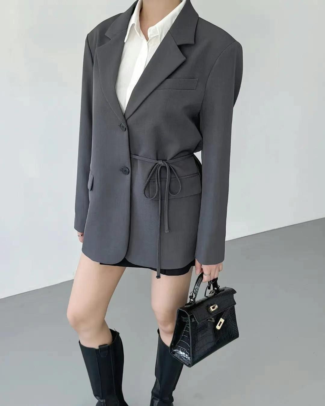 RUNWAY韓國直郵㊣東大門實拍女裝新款職業休閑推薦熱賣夾克RUNWAY-OT夾克