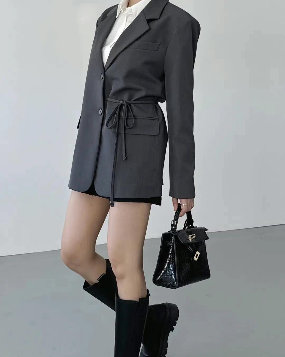 RUNWAY韓國直郵㊣東大門實拍女裝新款職業休閑推薦熱賣夾克RUNWAY-OT夾克