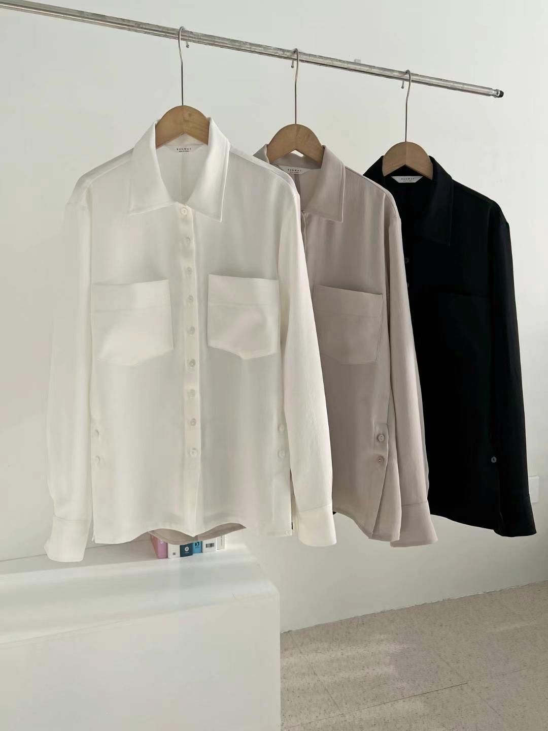RUNWAY韓國㊣直郵東大門代購女裝新品職業時尚25春夏襯衫蕾絲衫RUNWAY-OT襯衫/蕾絲衫圖色3左三色