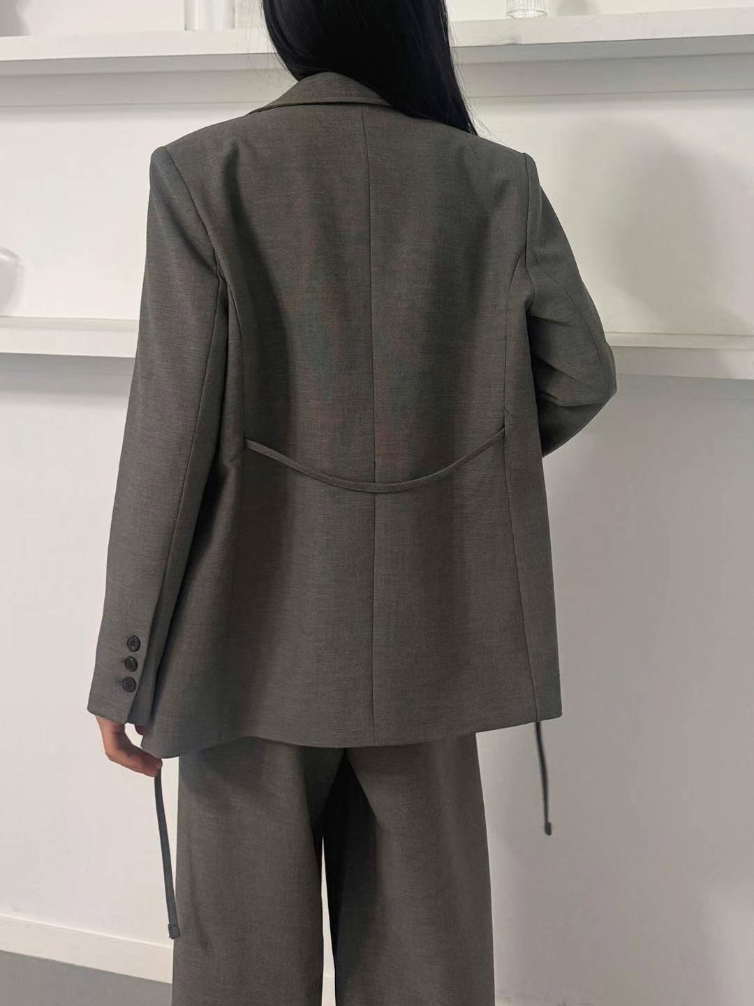 RUNWAY韓國直郵㊣東大門實拍女裝新品25春夏職業夾克套裝腰帶RUNWAY-OT夾克
