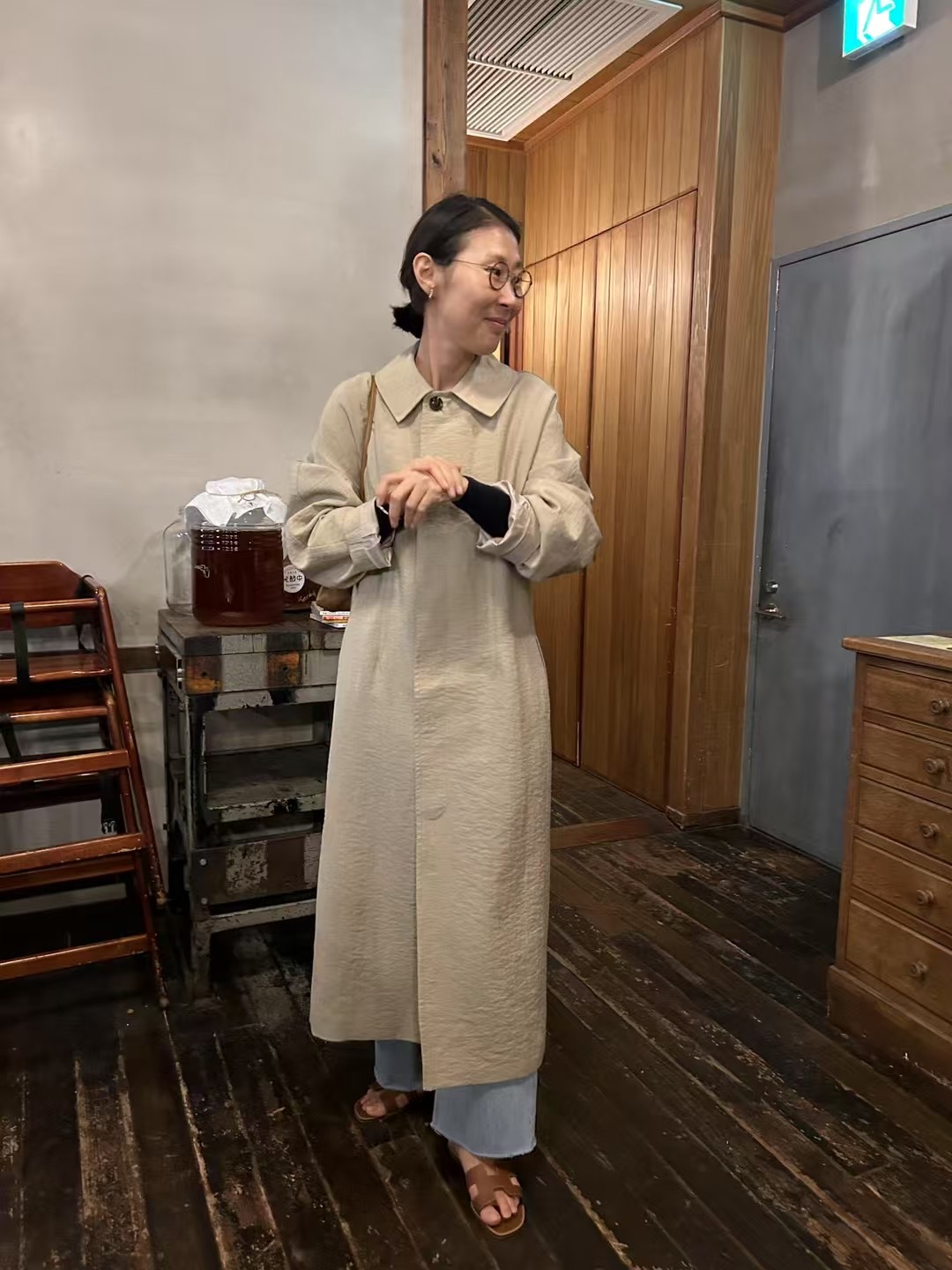 FOREST-포레스트-T韓國直郵㊣女裝新品職業25春夏長款風衣FOREST-포레스트-T長款風衣圖色1