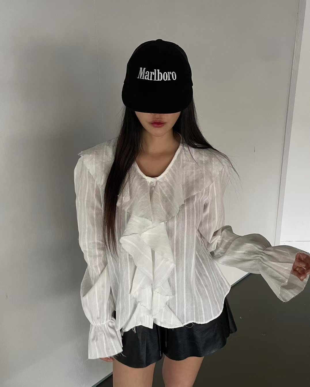 JAD韓國㊣直郵東大門代購女裝新品熱賣時尚推薦人氣襯衫蕾絲衫A.SOLE襯衫/蕾絲衫圖色1
