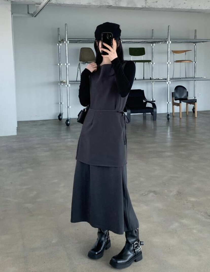 BONHEUR韓國直郵㊣東大門實拍女裝新款25春夏人氣休閑套裝長款BONHEUR-2件起套裝