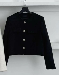 RUNWAY直郵韓國代購㊣女裝新款職業熱賣時尚休閑夾克粗花呢RUNWAY-OT夾克圖色2