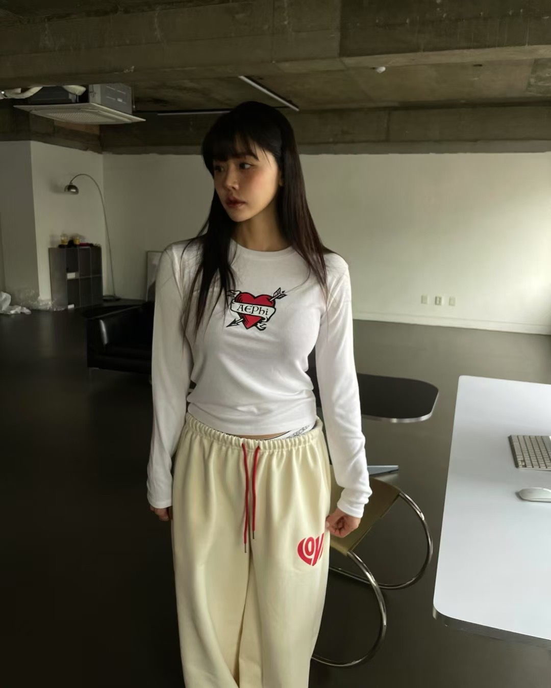 JAD韓國㊣直郵東大門代購女裝新款時尚休閑職業25春夏長袖T恤A.SOLE長袖T恤