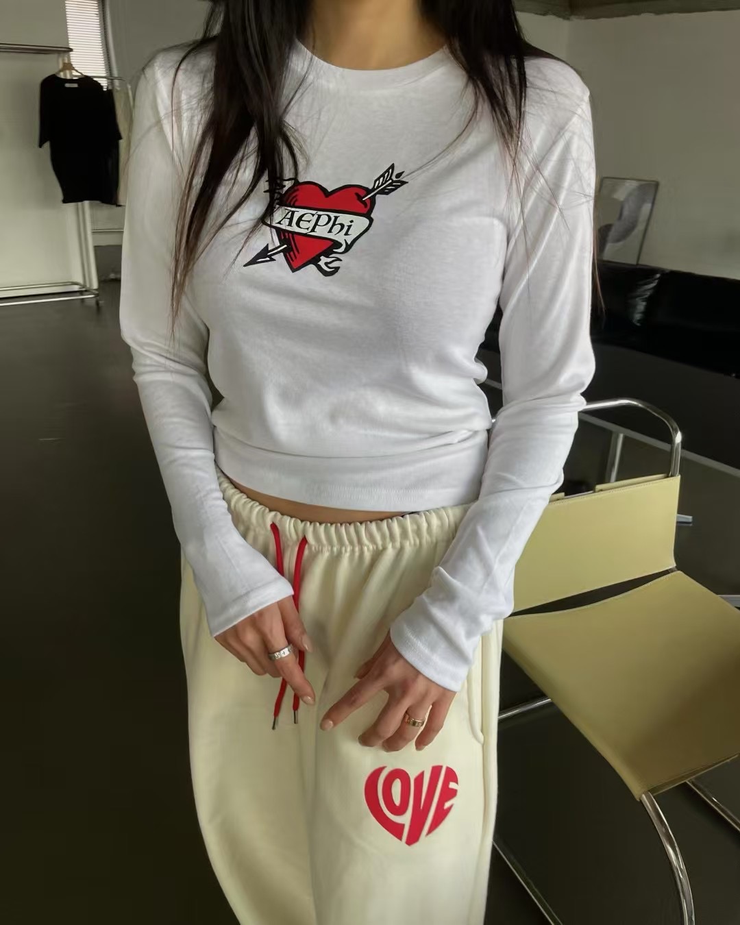 JAD韓國㊣直郵東大門代購女裝新款時尚休閑職業25春夏長袖T恤A.SOLE長袖T恤圖色2
