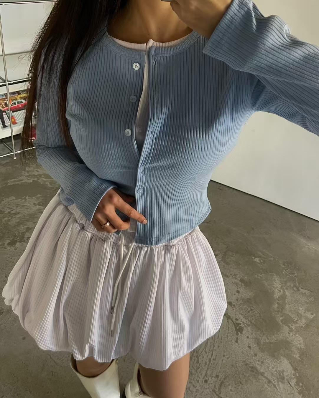 JAD韓國直郵㊣女裝新款人氣職業時尚熱賣25春夏推薦休閑針織衫A.SOLE針織衫圖色2