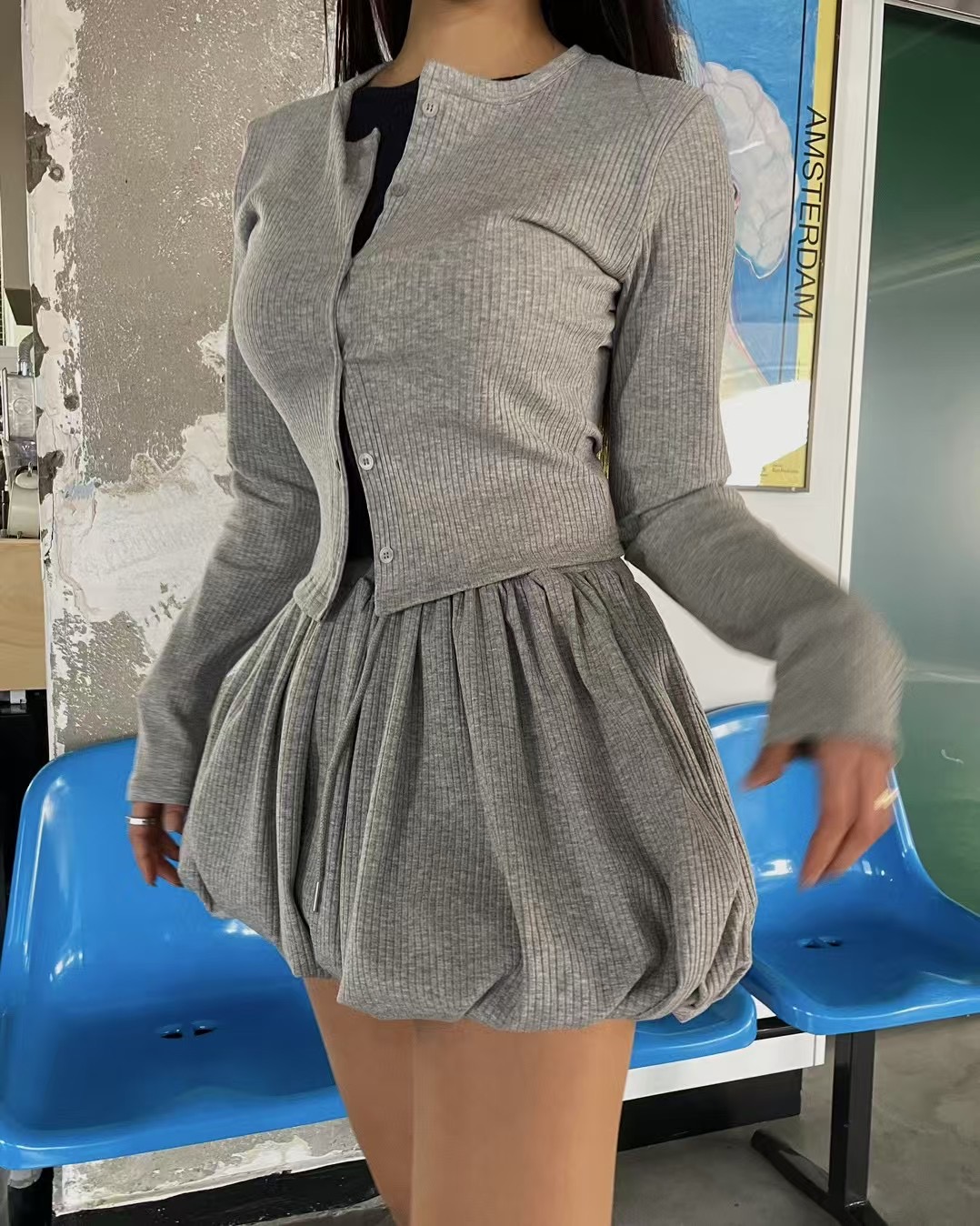 JAD直郵韓國代購㊣女裝新品人氣時尚推薦熱賣職業25春夏短裙A.SOLE短裙圖色2