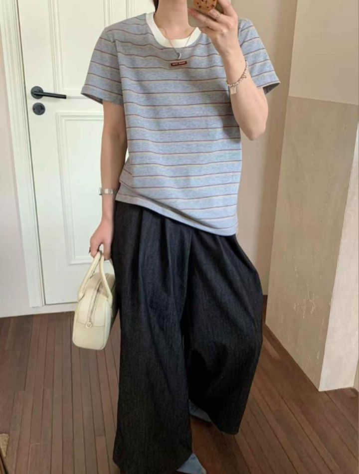 BELLINO293韓國直郵㊣東大門實拍女裝新品休閑人氣職業時尚T恤BOBBIE DOLLT恤