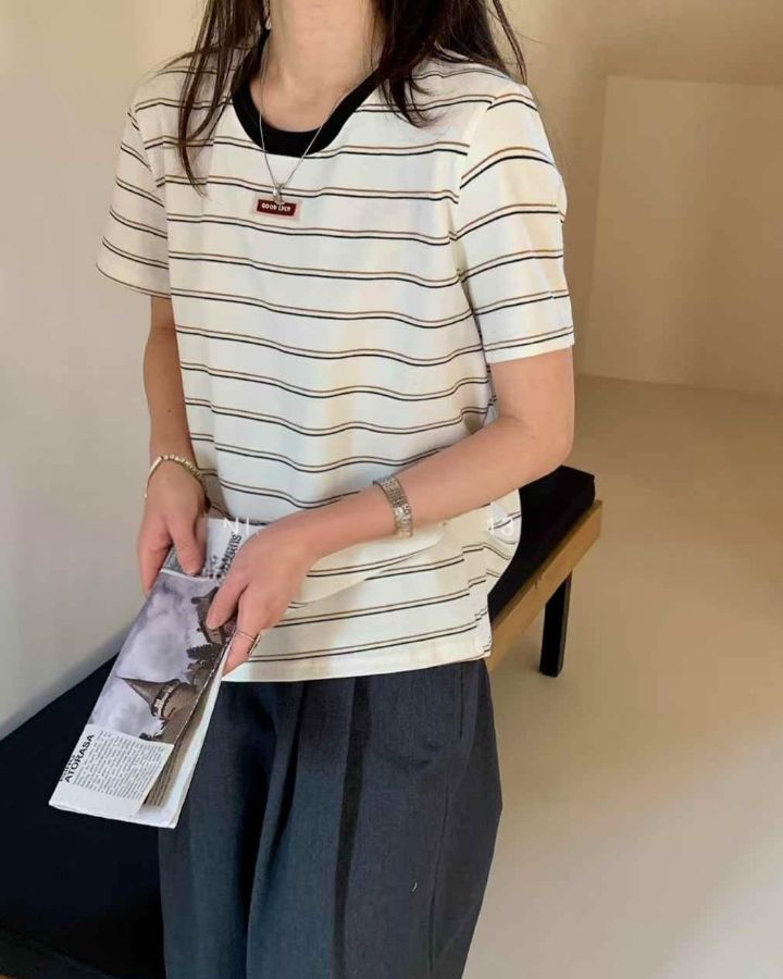 BELLINO293韓國直郵㊣東大門實拍女裝新品休閑人氣職業時尚T恤BOBBIE DOLLT恤圖色3