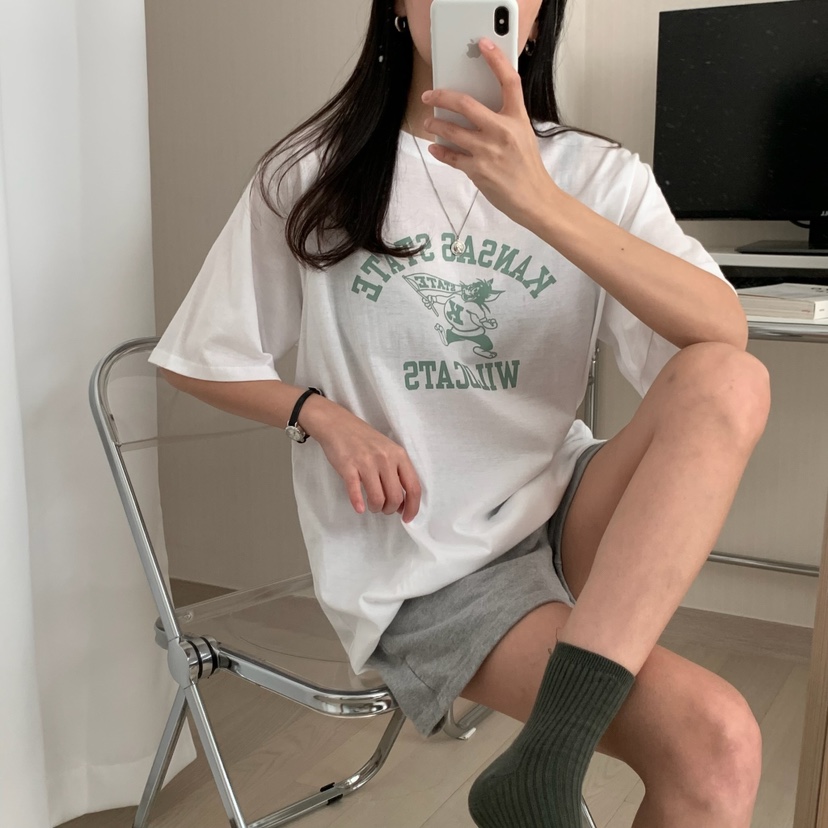 HELLO JINI韓國直郵㊣東大門實拍女裝新品職業休閑熱賣T恤HELLO JINIT恤