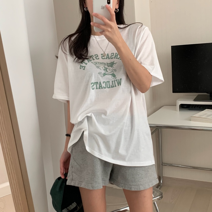 HELLO JINI韓國直郵㊣東大門實拍女裝新品職業休閑熱賣T恤HELLO JINIT恤