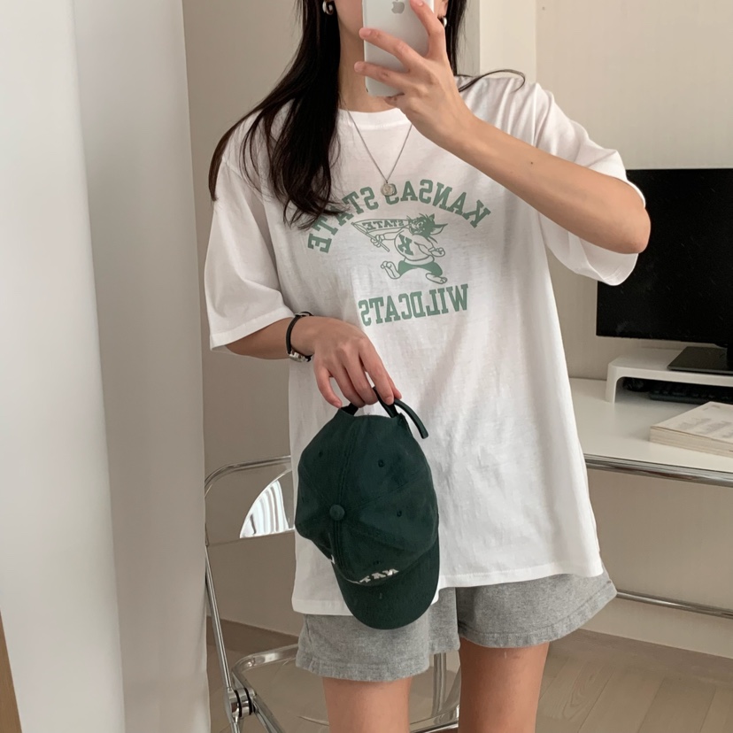 HELLO JINI韓國直郵㊣東大門實拍女裝新品職業休閑熱賣T恤HELLO JINIT恤