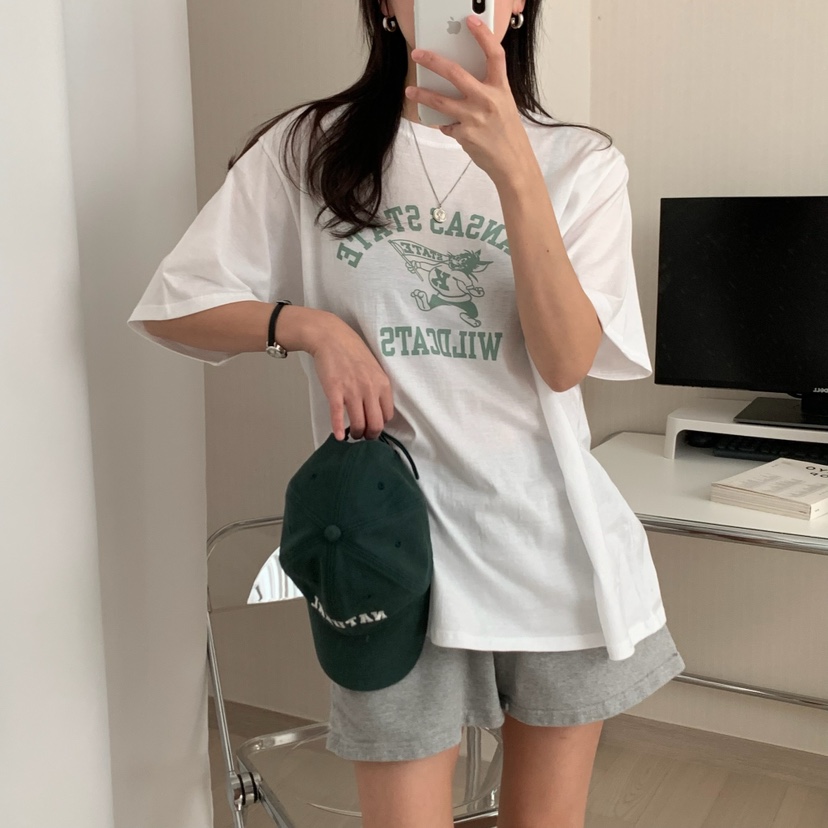 HELLO JINI韓國直郵㊣東大門實拍女裝新品職業休閑熱賣T恤HELLO JINIT恤