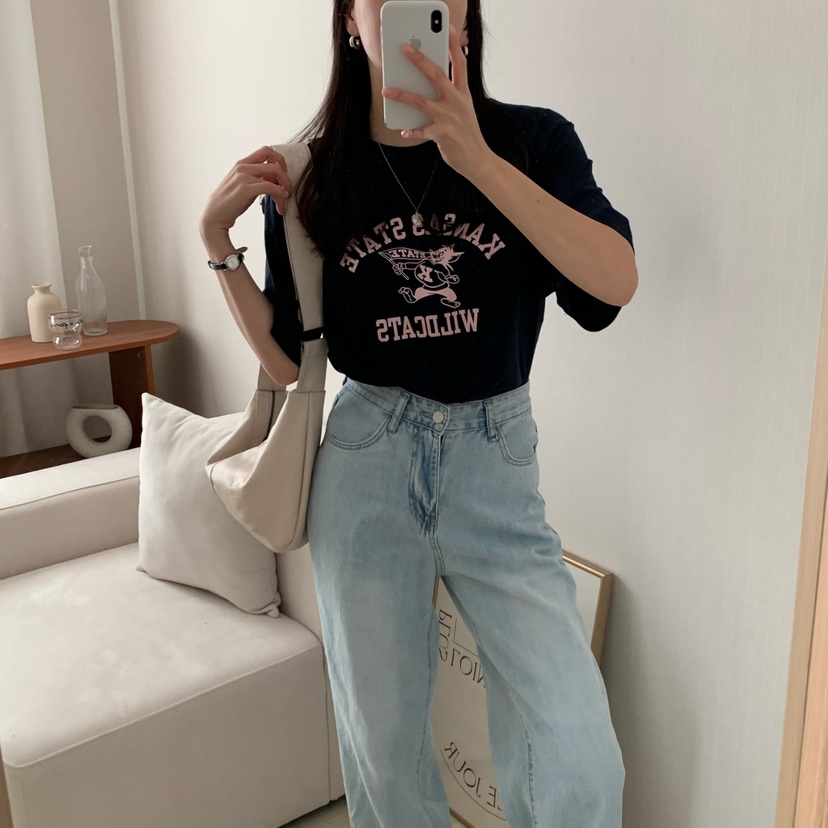 HELLO JINI韓國直郵㊣東大門實拍女裝新品職業休閑熱賣T恤HELLO JINIT恤