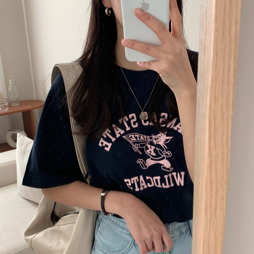 HELLO JINI韓國直郵㊣東大門實拍女裝新品職業休閑熱賣T恤HELLO JINIT恤