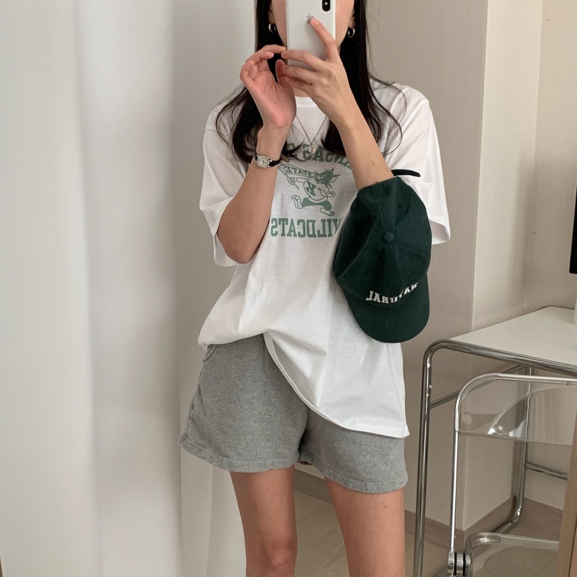 HELLO JINI韓國直郵㊣東大門實拍女裝新品職業休閑熱賣T恤HELLO JINIT恤圖色2