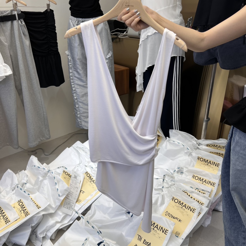 ROMAINE韓國㊣直郵東大門代購女裝新款人氣休閑25春夏吊帶背心ROMAINE吊帶/背心圖色3