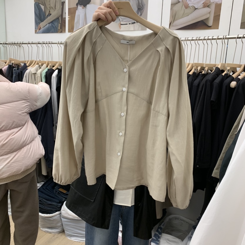 MOI-A韓國直郵㊣女裝新品25春夏職業人氣推薦熱賣襯衫蕾絲衫MOI-A襯衫/蕾絲衫圖色1