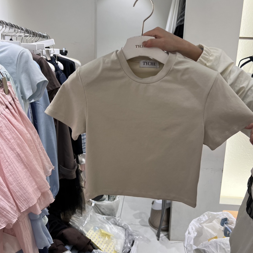 TYCHE韓國㊣直郵東大門代購女裝新品推薦職業休閑人氣25春夏T恤TYCHET恤圖色2