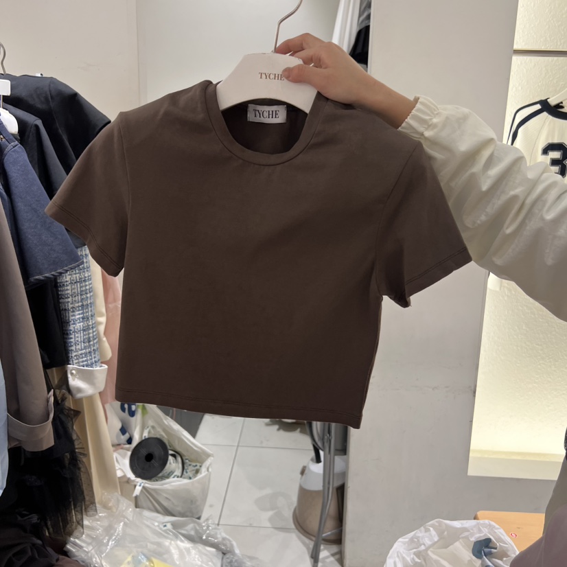 TYCHE韓國㊣直郵東大門代購女裝新品推薦職業休閑人氣25春夏T恤TYCHET恤圖色5
