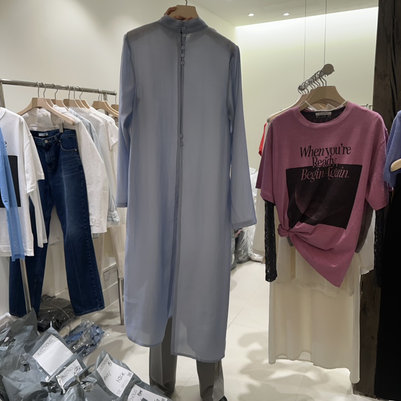 AVECNOUS韓國㊣直郵東大門代購女裝新款熱賣25春夏連衣裙高領AVECNOUS連衣裙