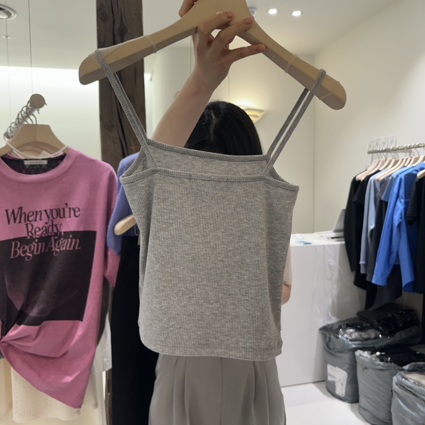 AVECNOUS韓國直郵㊣東大門實拍女裝新品人氣時尚休閑吊帶背心AVECNOUS吊帶/背心