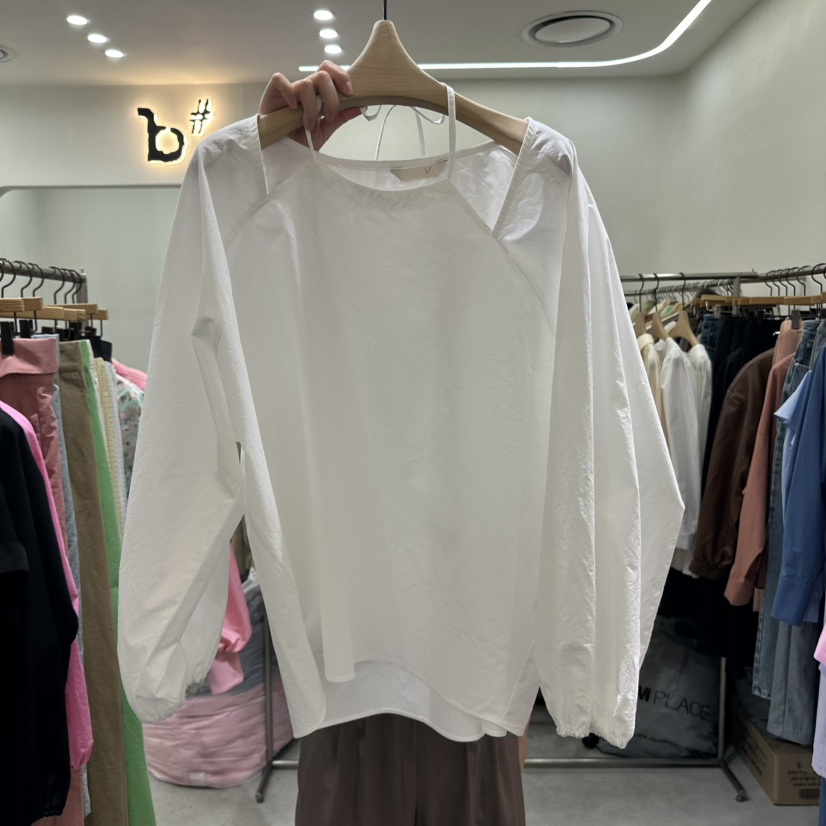 BISHOP韓國直郵㊣女裝新品推薦人氣熱賣職業25春夏休閑長袖T恤b#/BISHOP長袖T恤