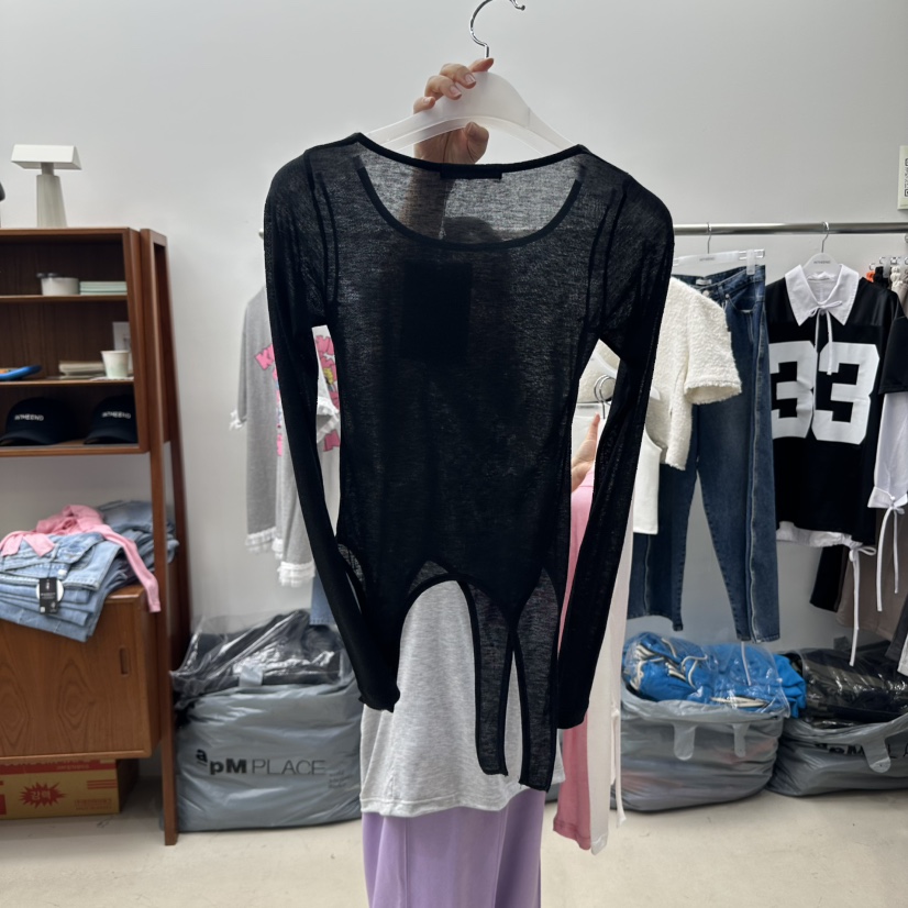 INTHEEND直郵韓國代購㊣女裝新品職業人氣時尚25春夏長袖T恤INTHEEND長袖T恤