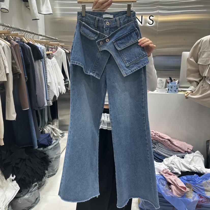 BEENS韓國直郵㊣東大門實拍女裝新款熱賣人氣職業休閑牛仔褲BEENS牛仔褲