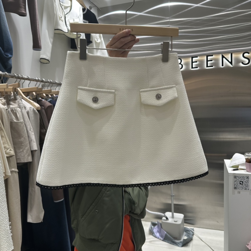 BEENS韓國直郵㊣東大門實拍女裝新品人氣休閑職業熱賣推薦短裙BEENS短裙圖色2