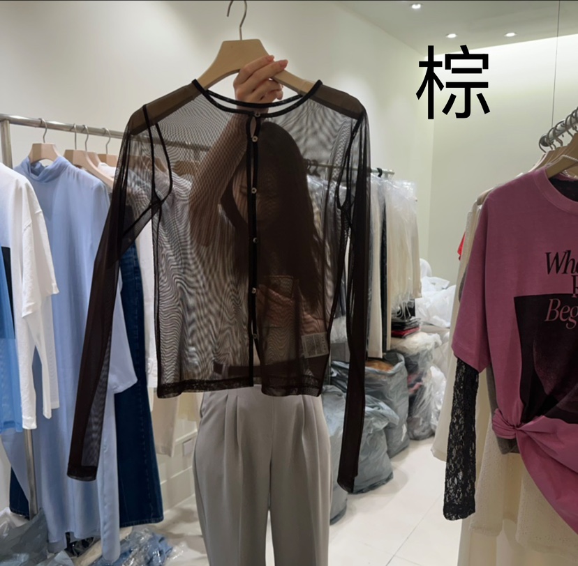 AVECNOUS韓國直郵㊣女裝新款職業熱賣25春夏人氣襯衫蕾絲衫AVECNOUS襯衫/蕾絲衫圖色3