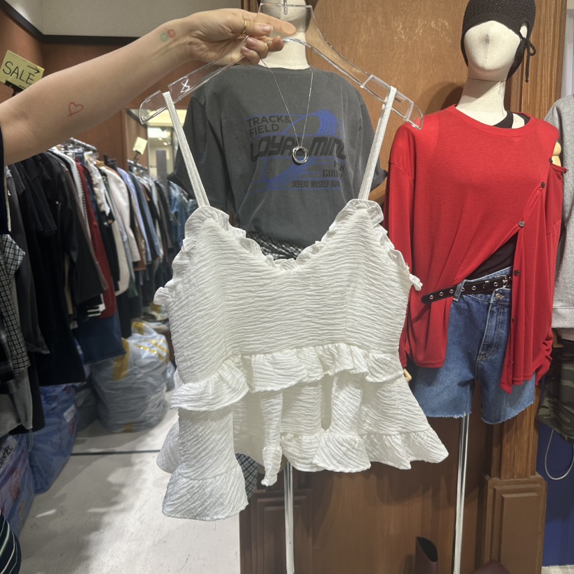 AMOUR直郵韓國代購㊣女裝新款熱賣休閑25春夏時尚推薦吊帶背心AMOUR吊帶/背心圖色2