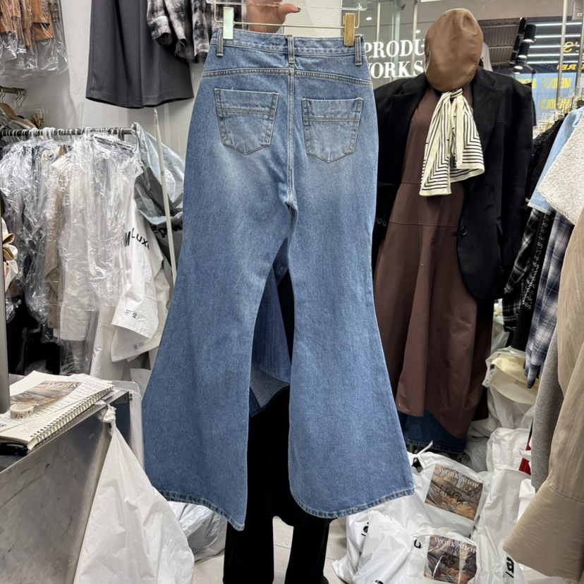 WORK SHOP東大門代購女裝新款人氣熱賣真品休閑25春夏牛仔褲Work_shop牛仔褲